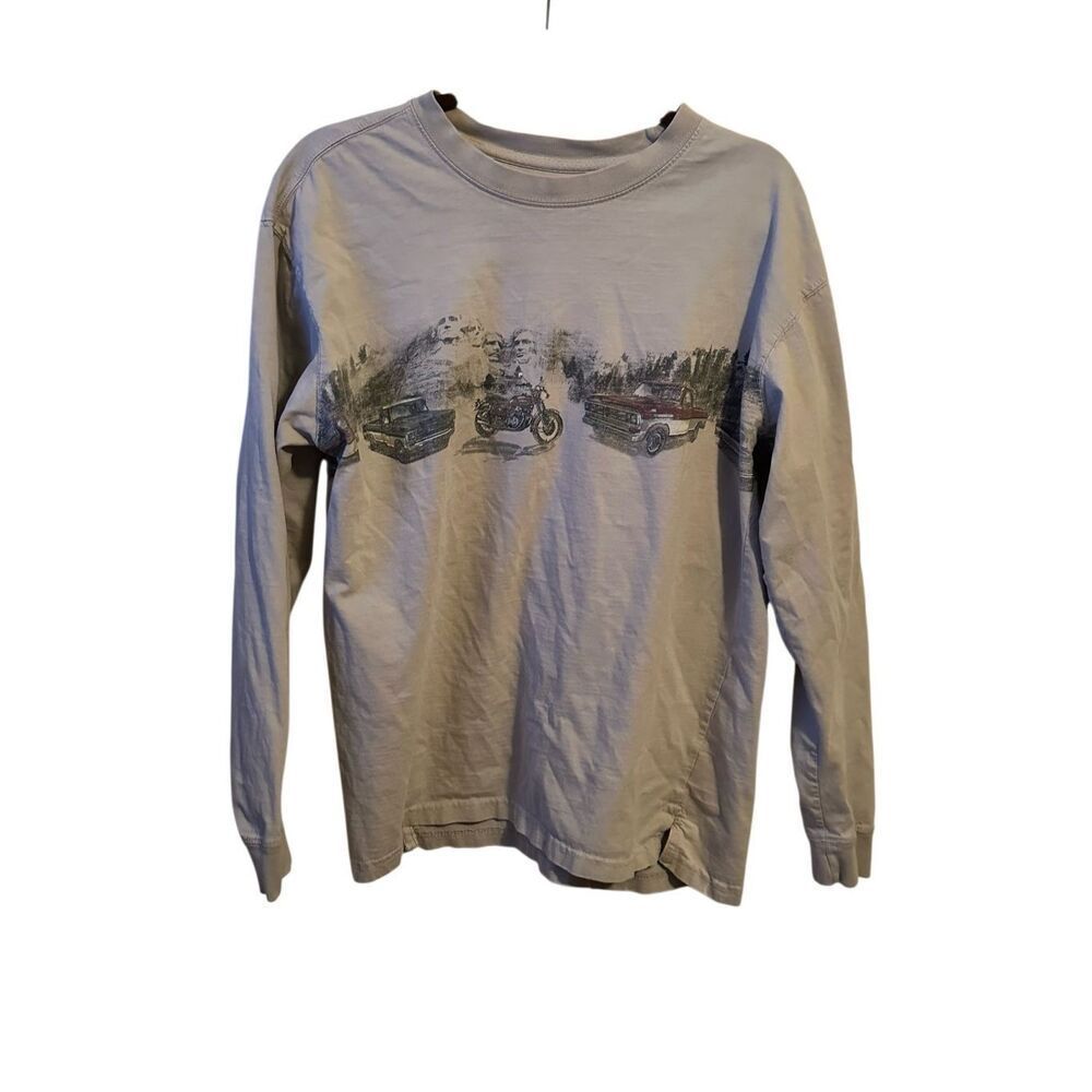 Sun River Long Sleeve Graphic Tee - Americana Mount Rushmore Truck Large